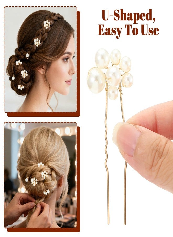 DOPENSPI 14PCS Bridal Hair Accessories, Pearl Hair Pins Handmade Bridal Hairs Pins Wedding Hairpins Pearl Hairs Accessories Elegent Hairclip for Women Girls - Image 5